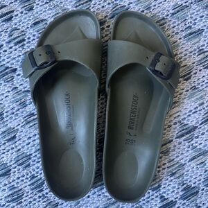 Birkenstock Olive Green Slide Sandals